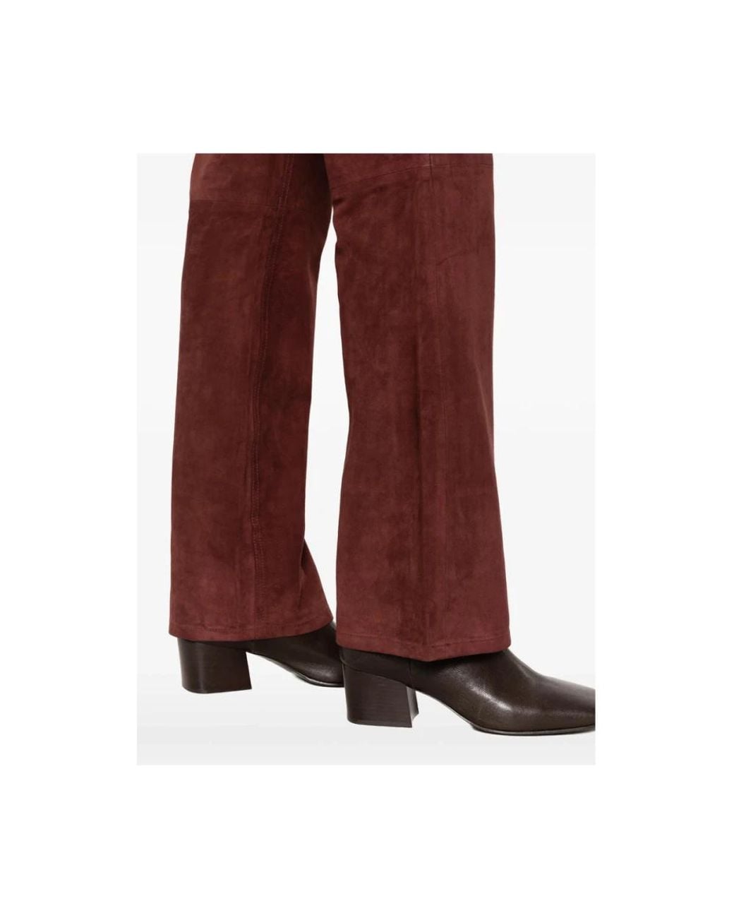 Ba&sh Red Leather Trousers