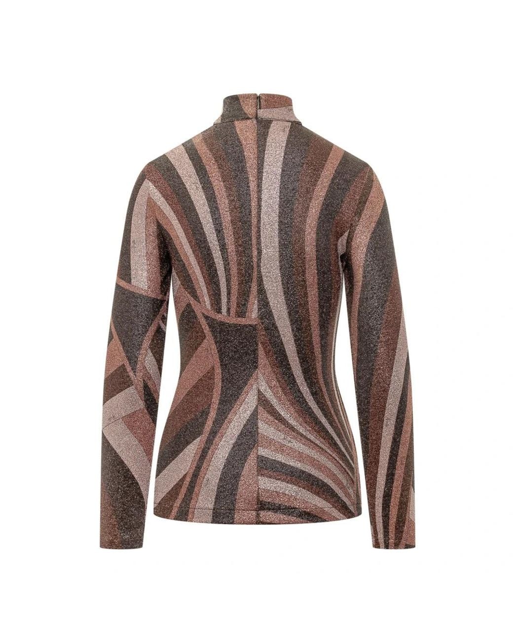 Emilio Pucci Brown Long Sleeve T-Shirts
