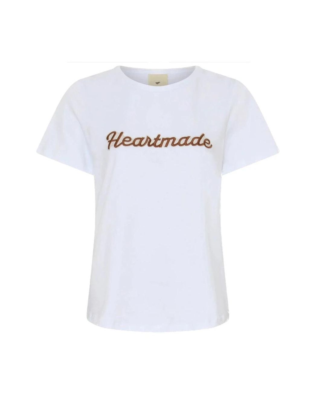 Heartmade Tops ,Wit ,Katoen Wit Logo T-Shirt Top in het White