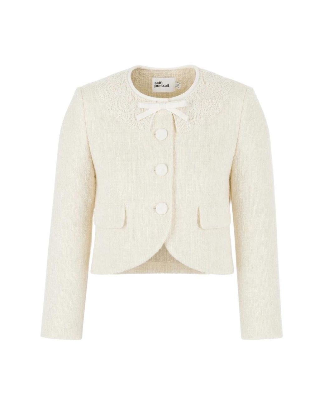 Self-Portrait White Tweed Jackets