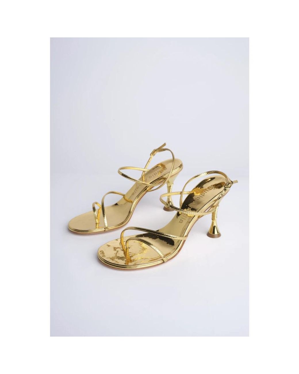 STUDIO AMELIA Metallic High Heel Sandals