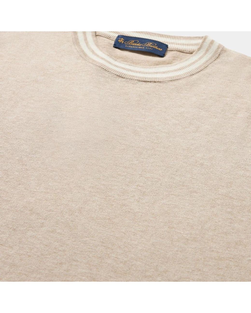 Brooks Brothers Natural Round-Neck Knitwear for men