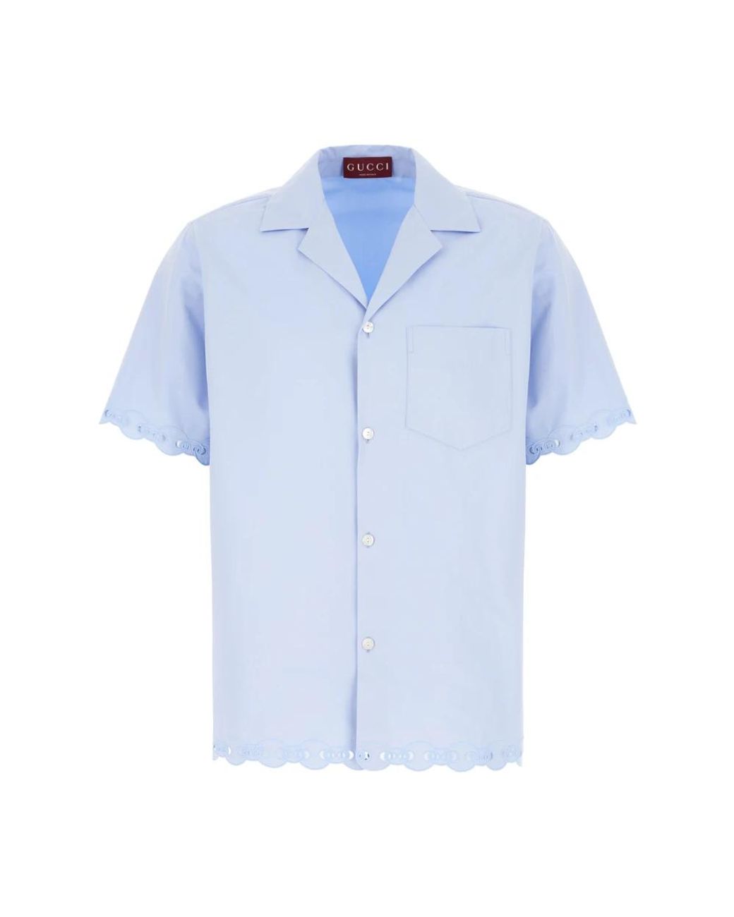 Gucci Blue Short Sleeve Shirts for men