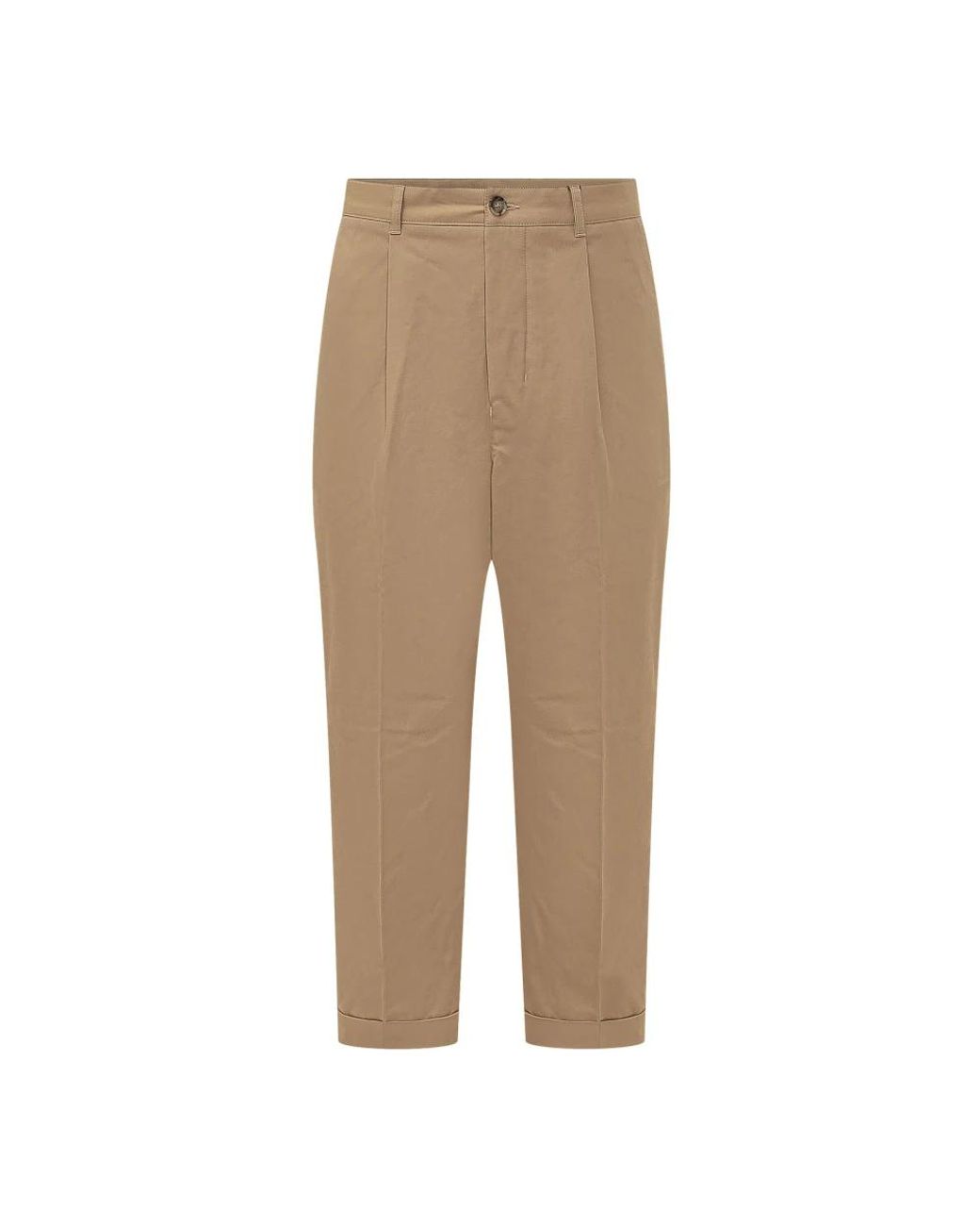 AMI Bfush063Co0087 Gestreept Button-Down Shirt in het Natural voor heren