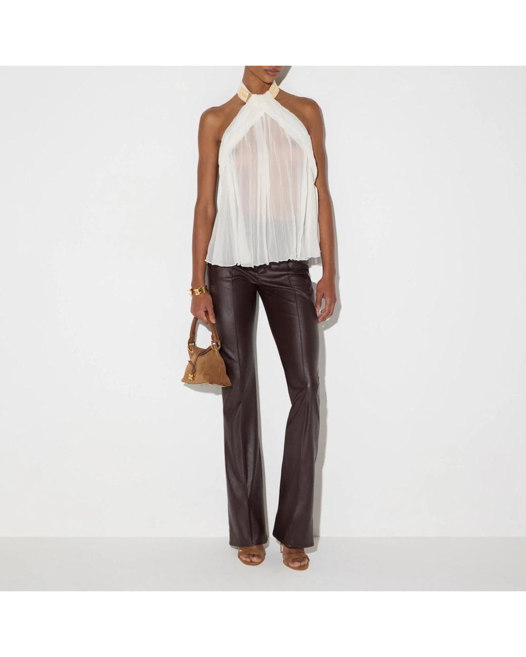 Elisabetta Franchi White Sleeveless Tops