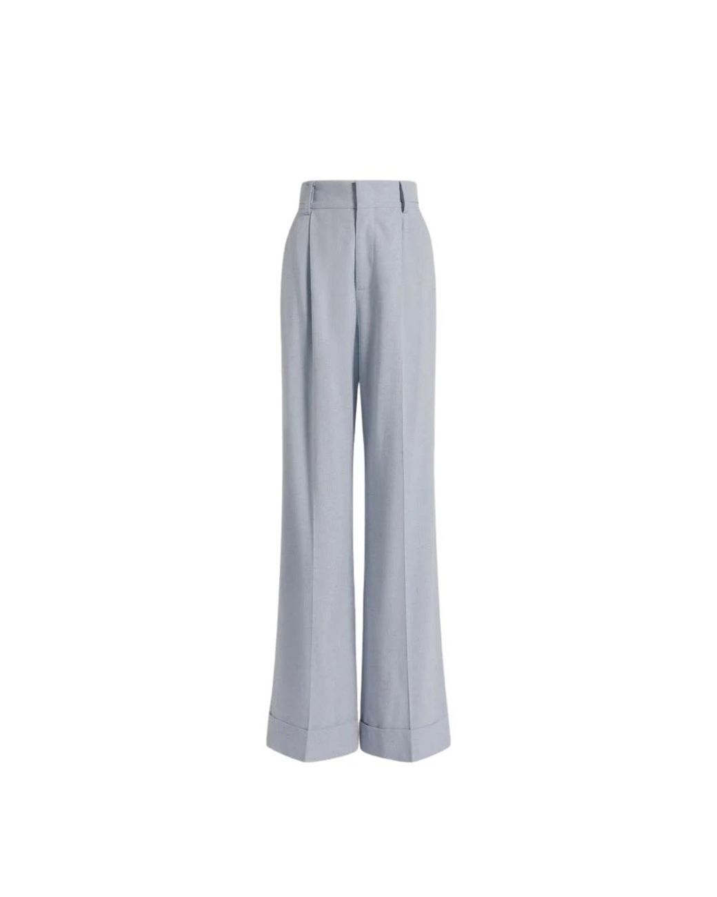 Alberta Ferretti Gray Wide Trousers