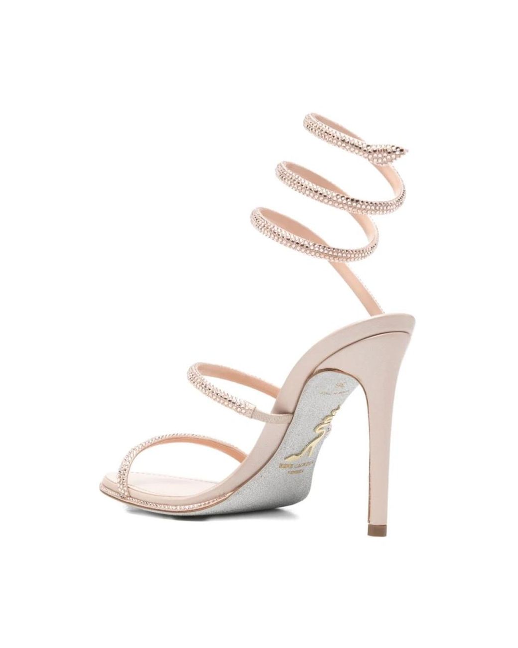 Rene Caovilla Metallic High Heel Sandals