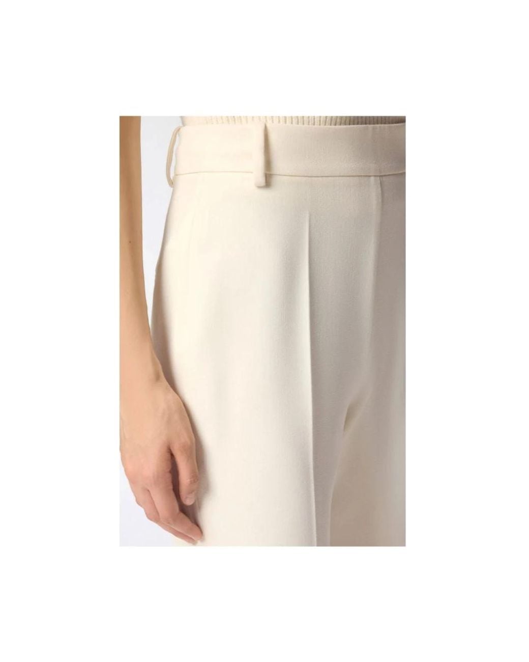 Pinko White Slim-Fit Trousers