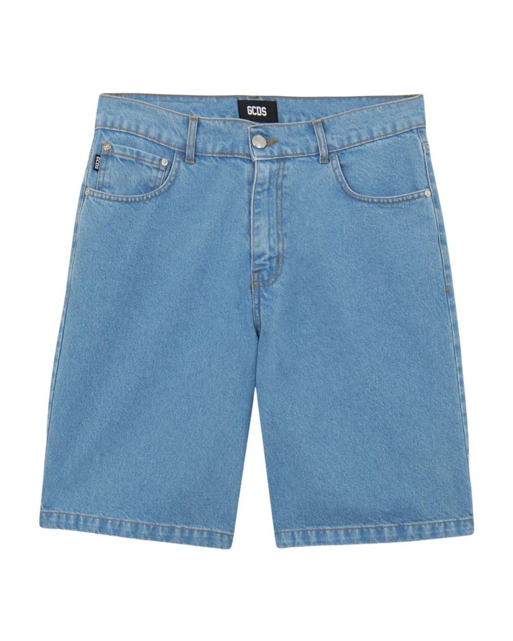 Gcds Blue Denim Shorts for men
