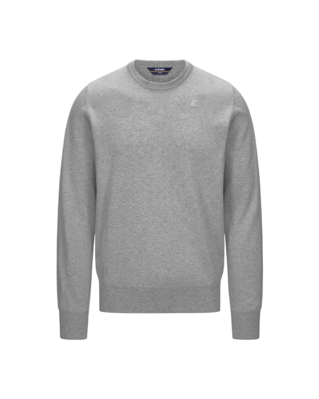 K-Way Gray Round-Neck Knitwear for men