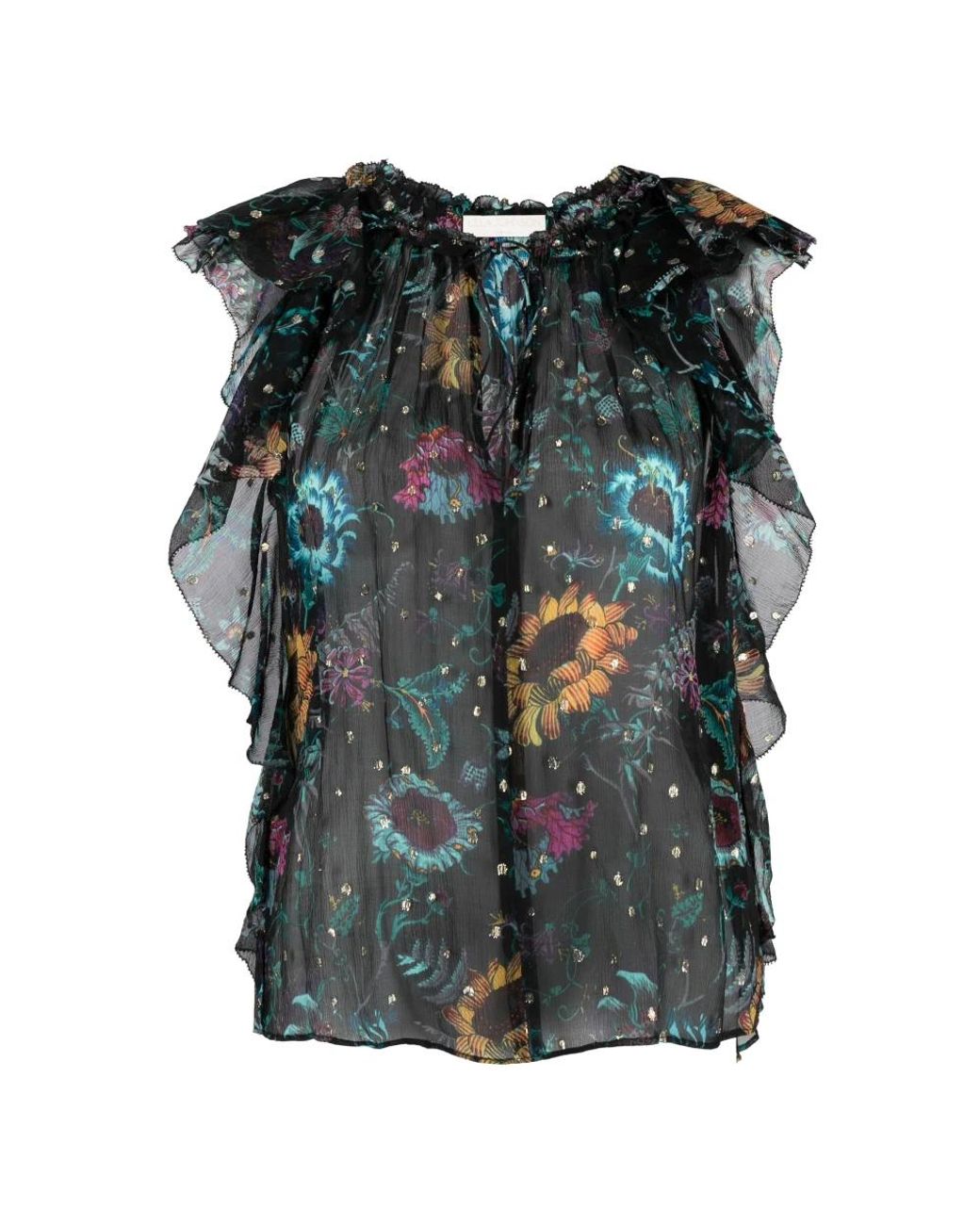 Ulla Johnson Overhemden ,Veelkleurig ,Zijden Casual Blouse Dominique Top in het Gray