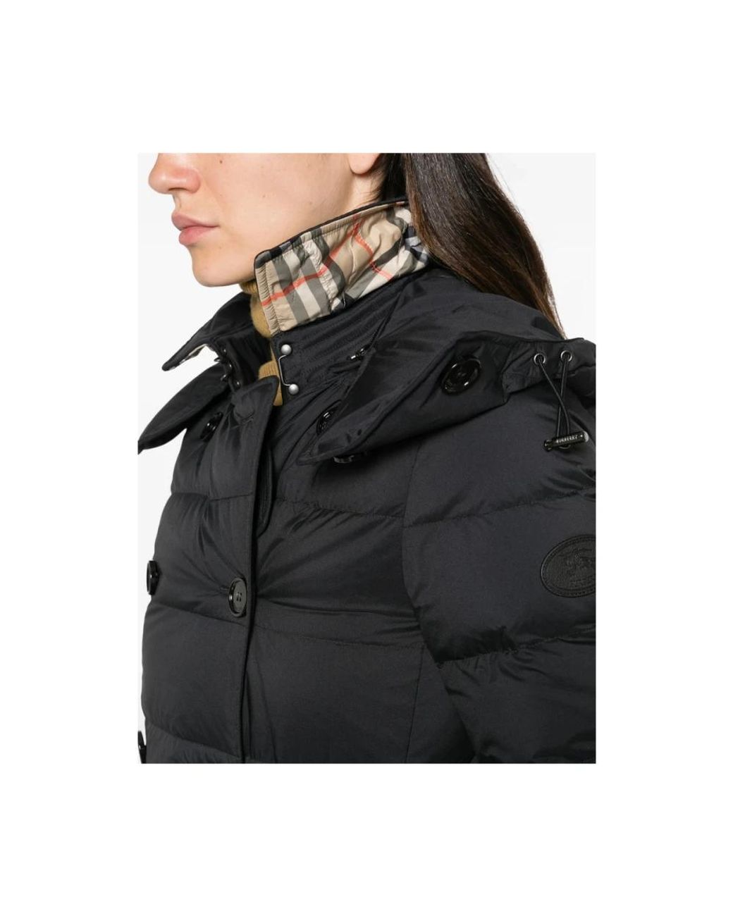 Down Coats Burberry en coloris Black