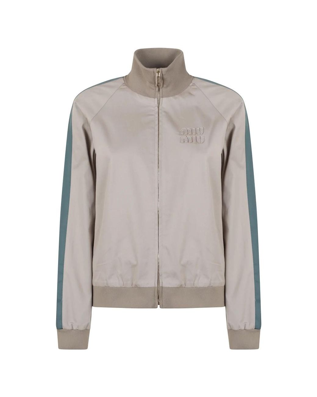 Miu Miu Gray Zip-Throughs