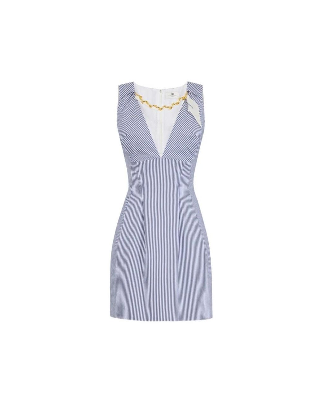 Elisabetta Franchi Blue Short Dresses