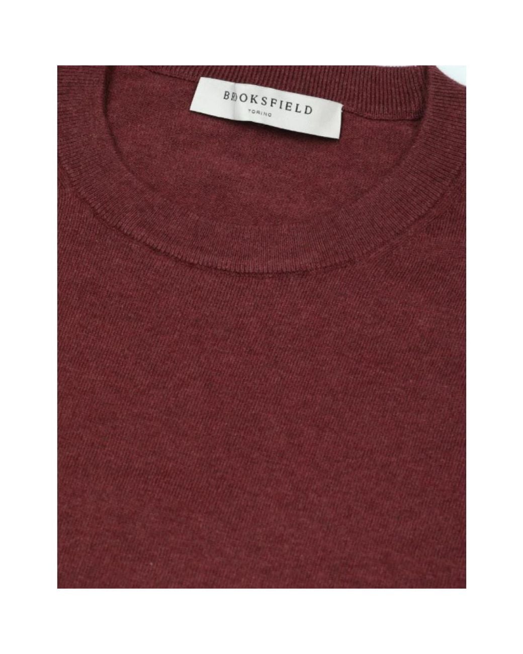 Brooksfield Purple Round-Neck Knitwear for men
