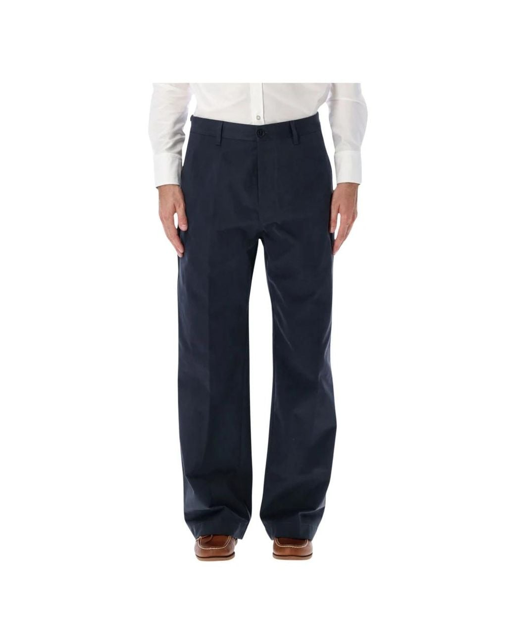 Fortela Blue Straight Trousers for men