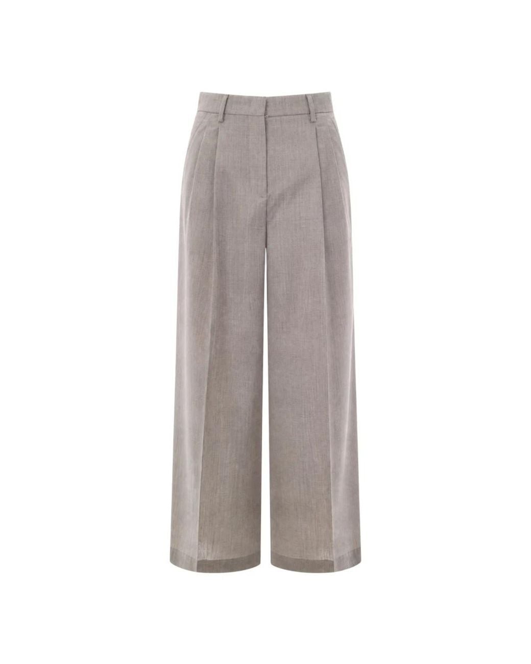 Max Mara Gray Wide Trousers