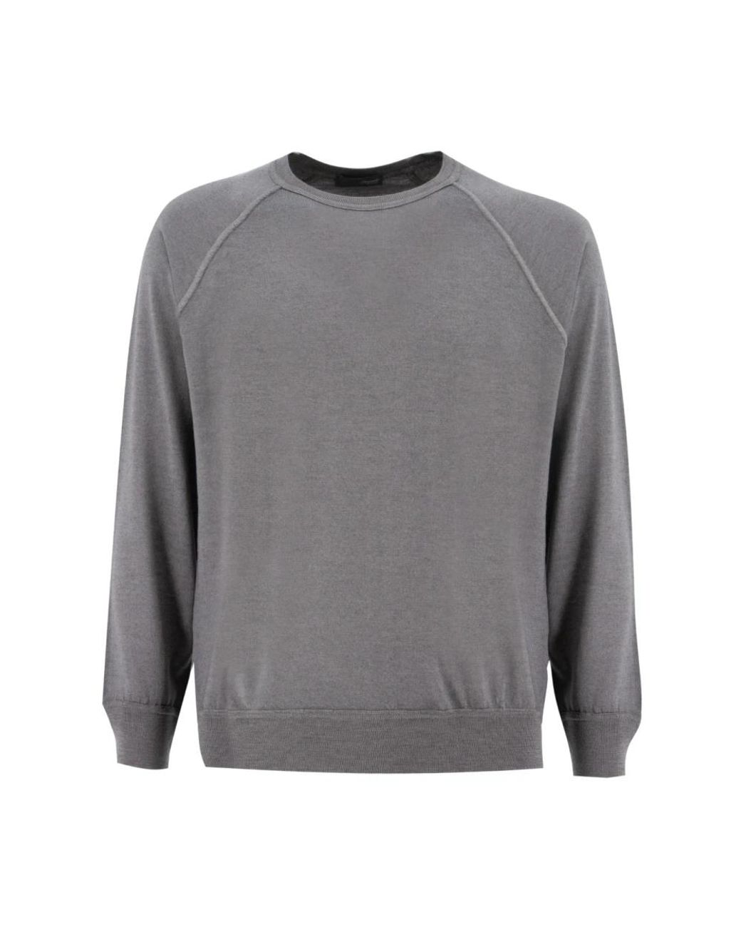 Drumohr Hoodies & Sweatvesten ,Grijs ,Wol Puur Wol Raglanmouw Sweater in het Gray voor heren