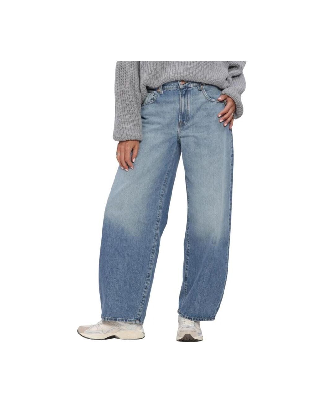 7 For All Mankind Blue Loose Fit Jeans