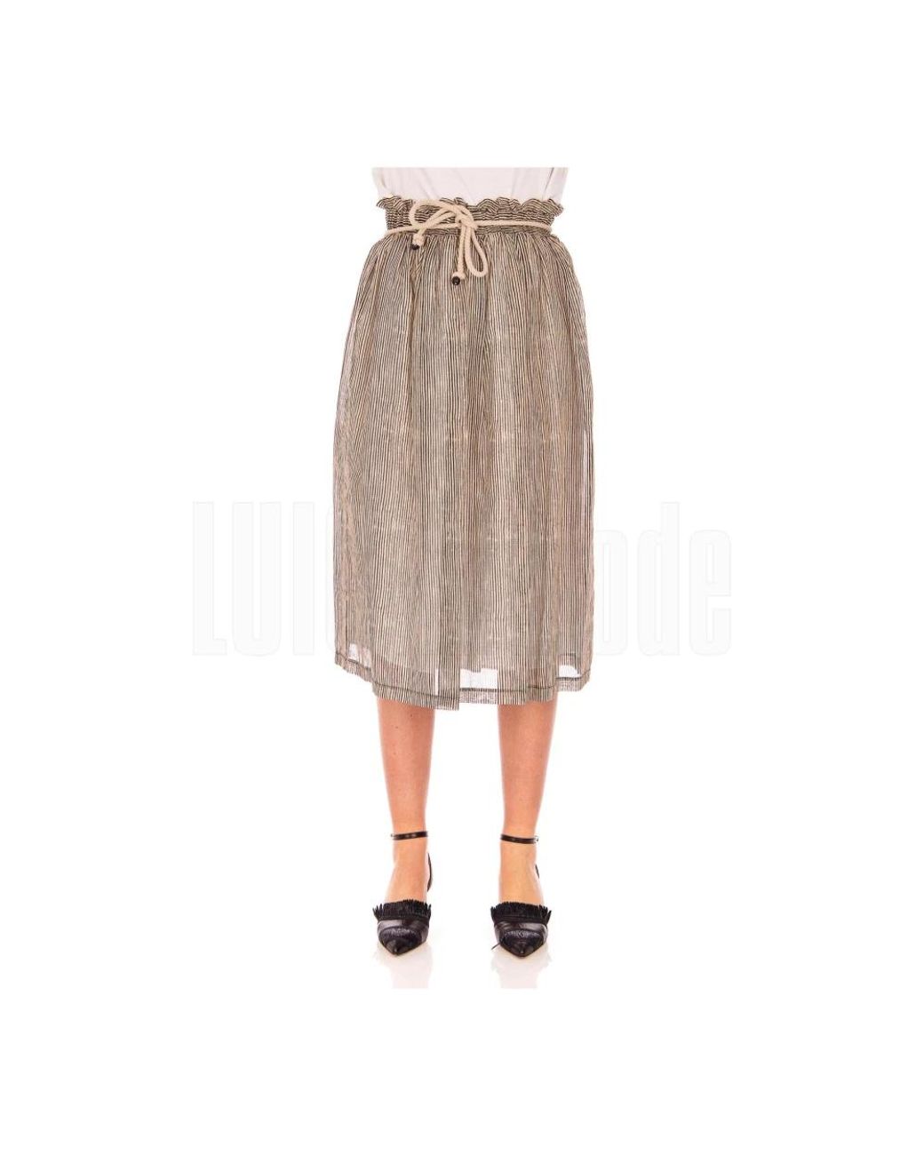 Alpha Studio Midi Skirts in het Natural