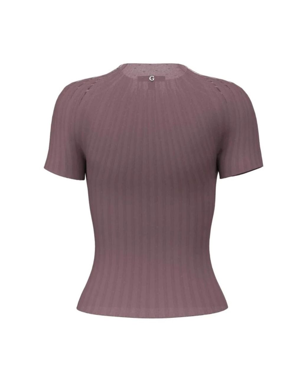 Guess Purple Round-Neck Knitwear