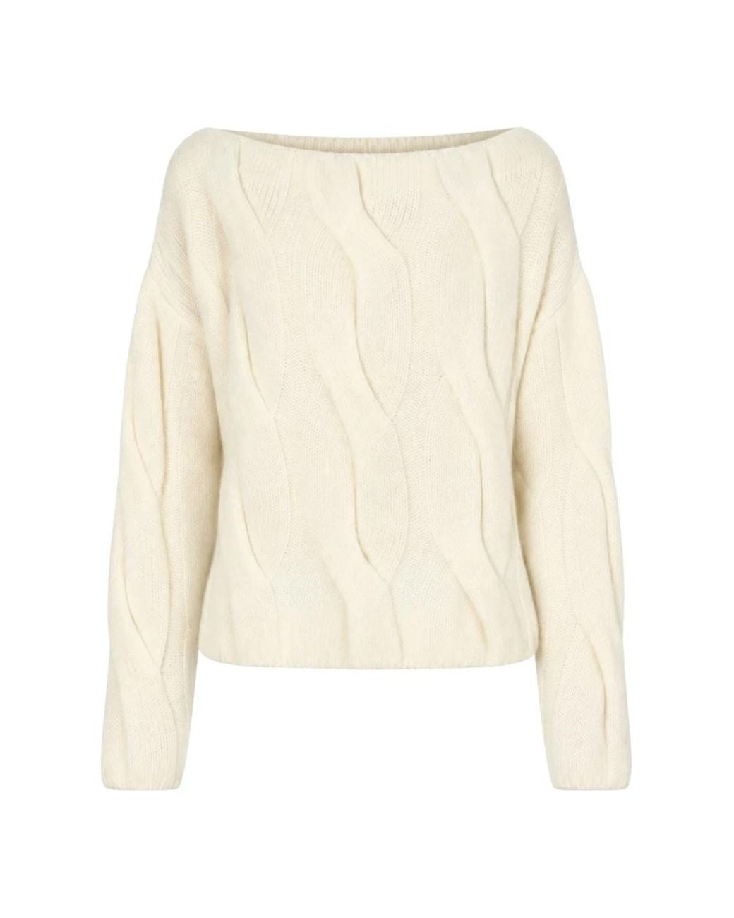 Liviana Conti Natural Round-Neck Knitwear