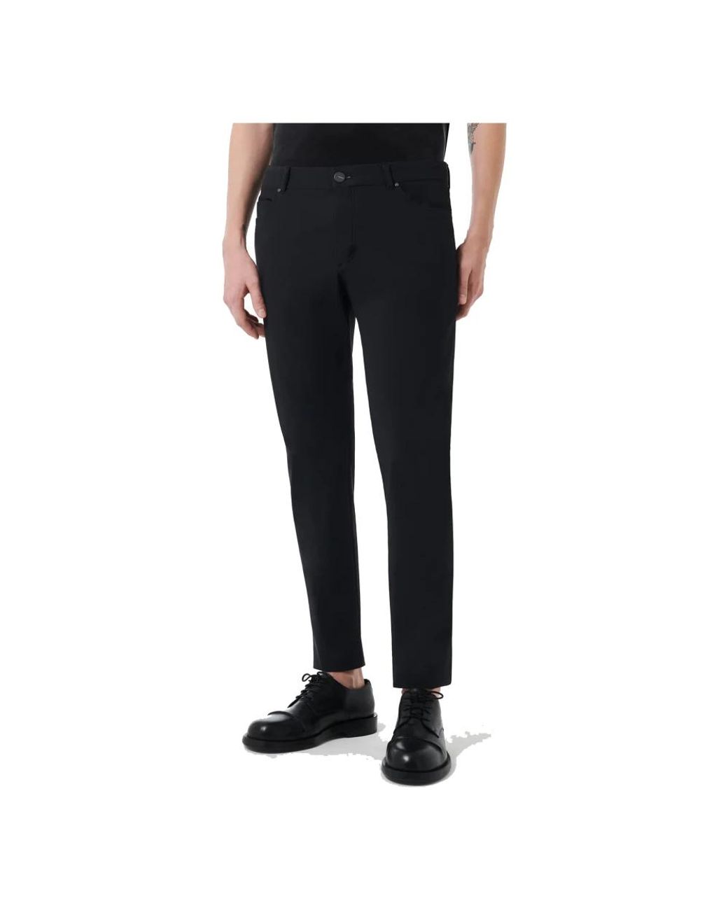 Rrd Black Slim-Fit Trousers for men