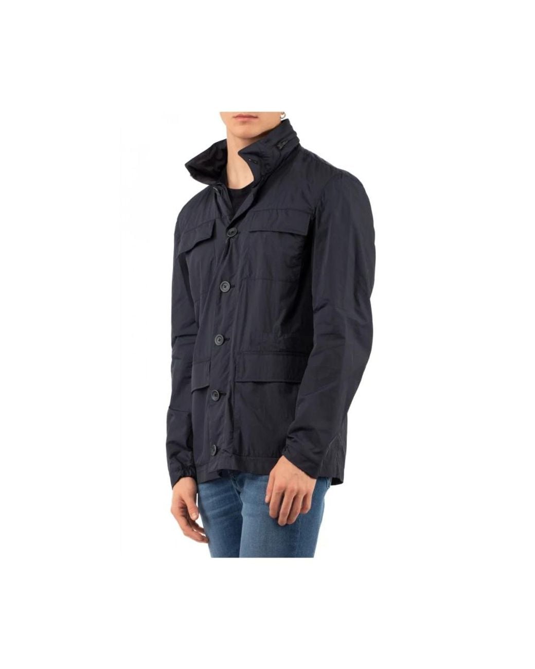 Herno Jassen ,Blauw ,Polyester Stijlvol Blouson Jasje in het Blue voor heren