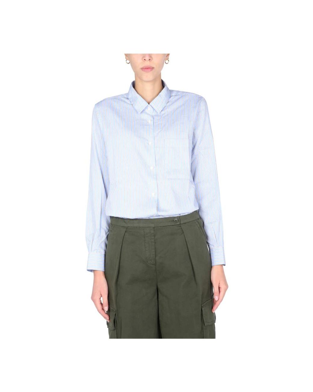 Aspesi Blue Camicia Righe