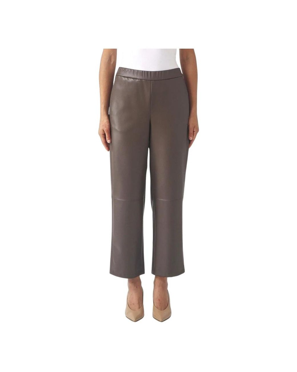 Max Mara Gray Cropped Trousers