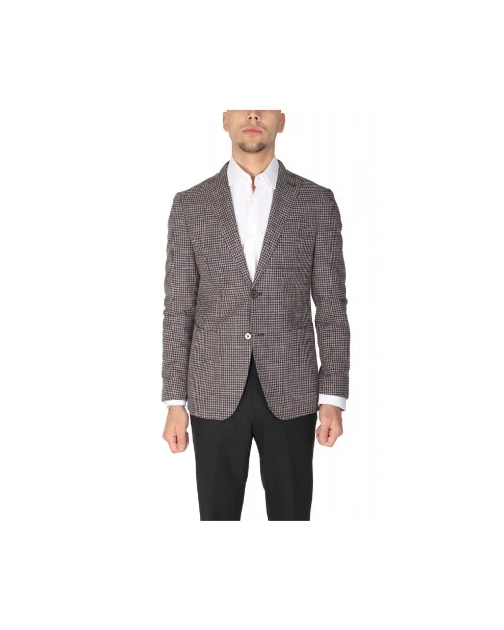 Michael Kors Jassen ,Bruin ,Leer Patterned Blazer in het Gray voor heren