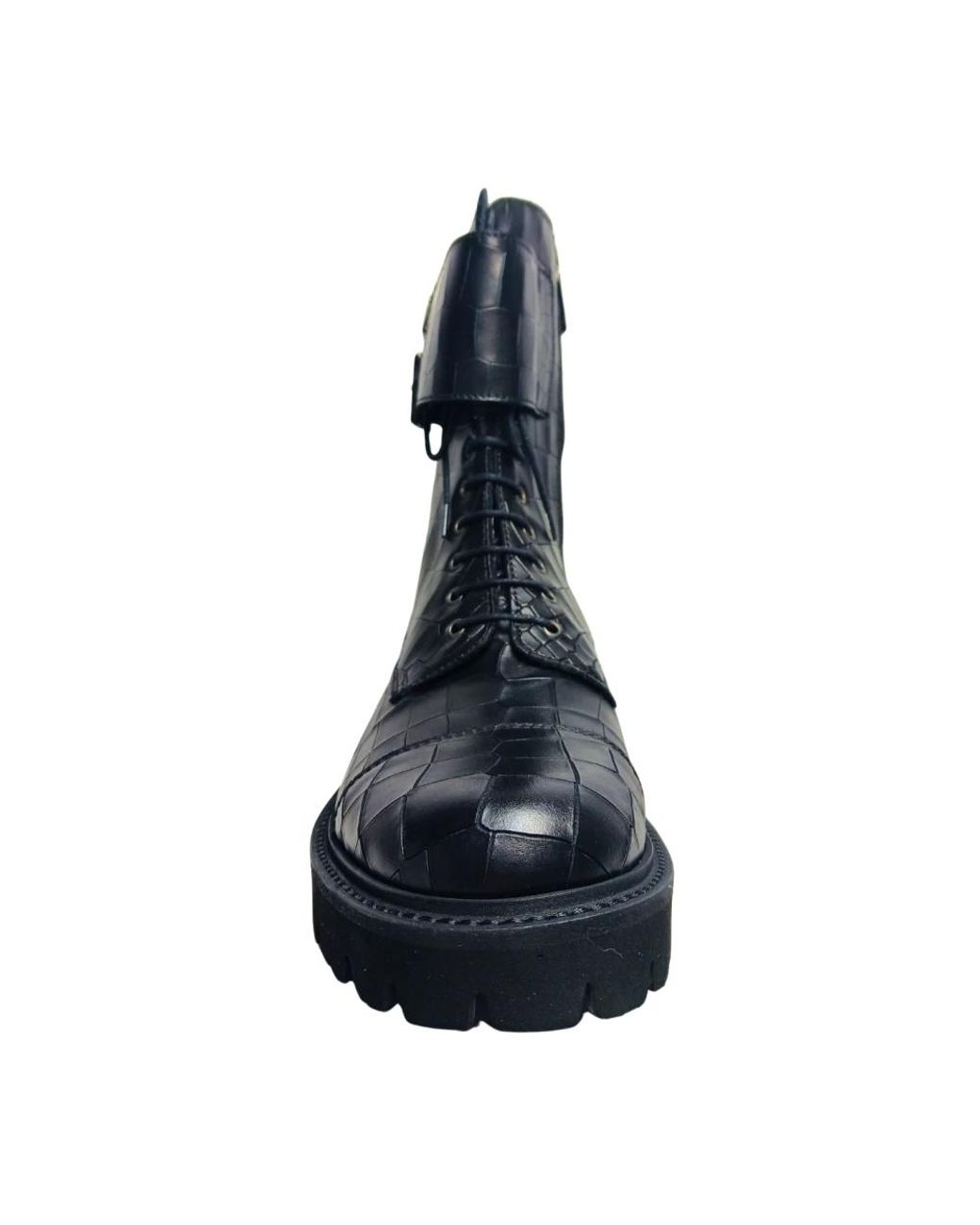 Pollini Blue Lace-Up Boots
