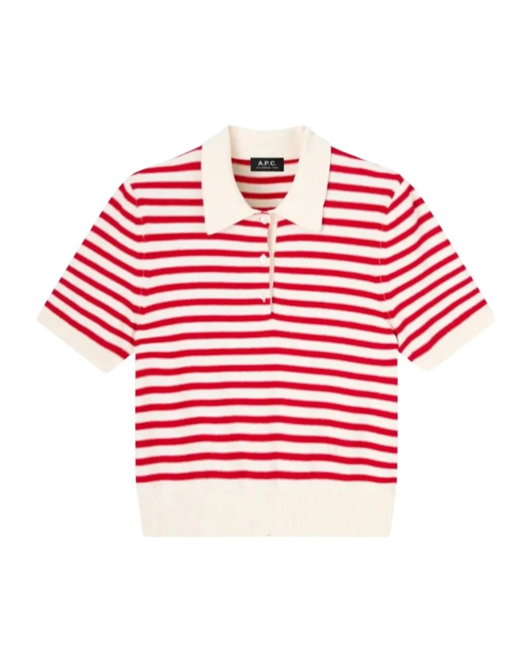 A.P.C. Tops ,Veelkleurig ,Katoen Ruby Polo in het Red