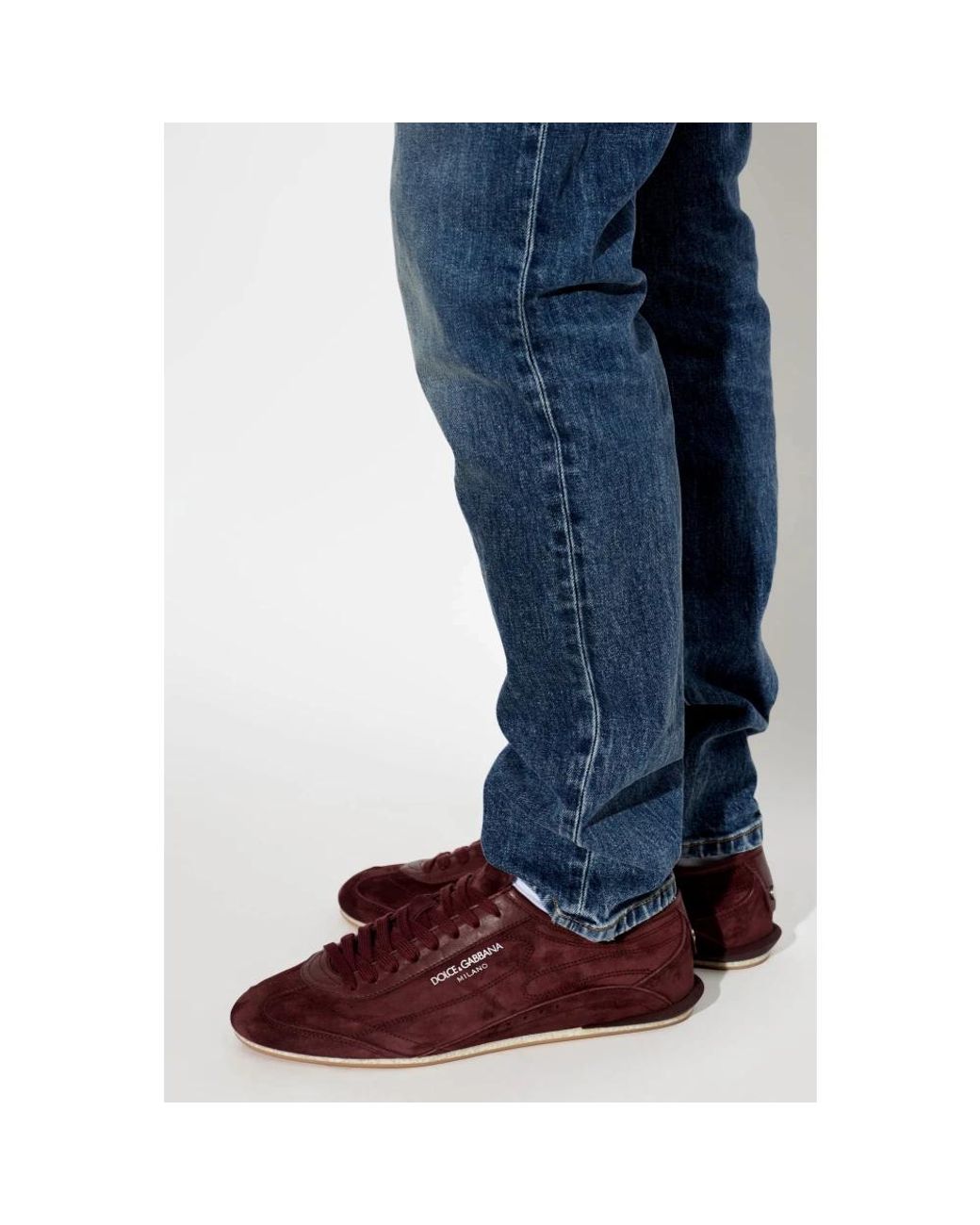 Dolce & Gabbana Brown "Lipari" Suede Sneakers for men