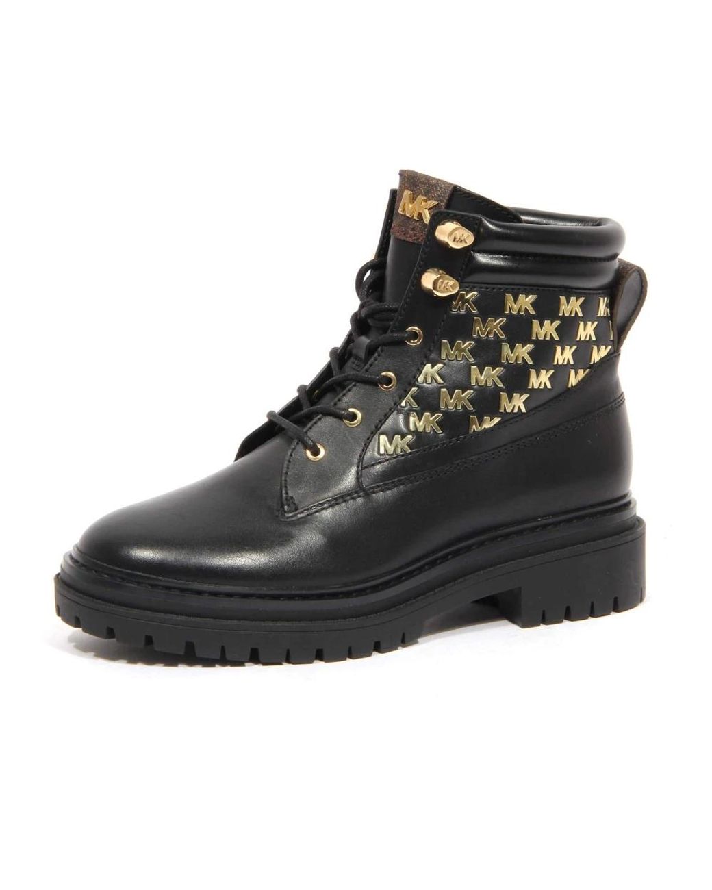 Michael Kors Black Lace-Up Boots