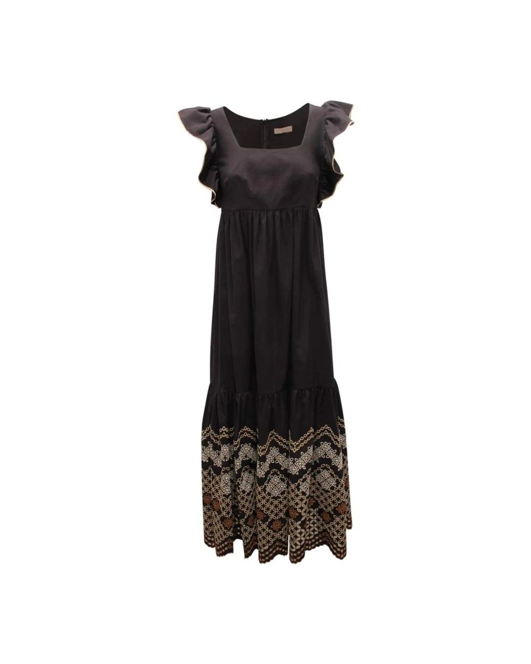 D.exterior Kleedjes ,Zwart ,Maxi-Jurk in het Black