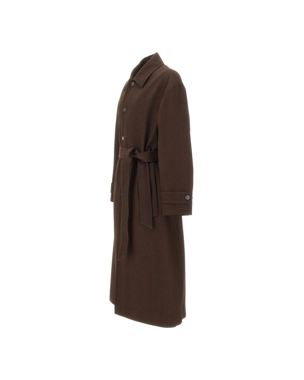 Boss Brown Belted Coats for men