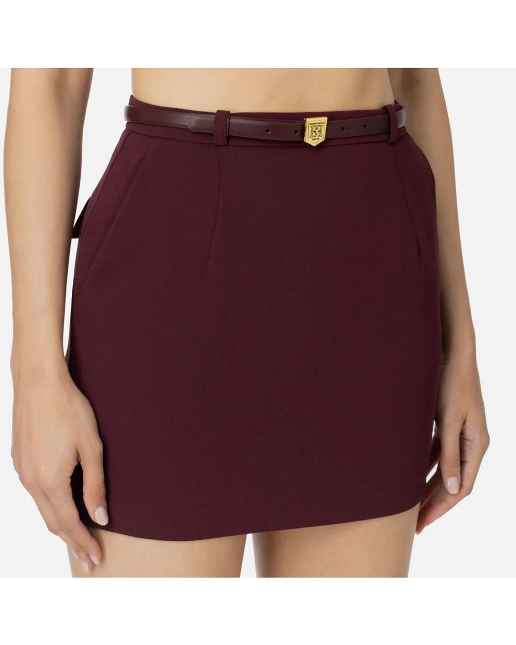 Elisabetta Franchi Red Short Skirts