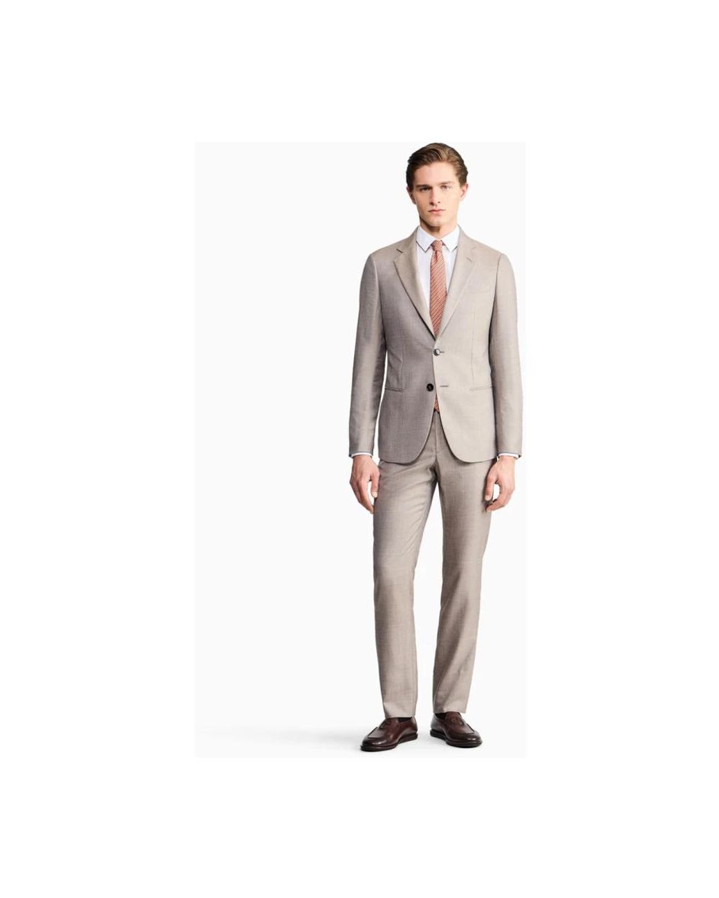 Giorgio Armani Gray Single Breasted Suits for men