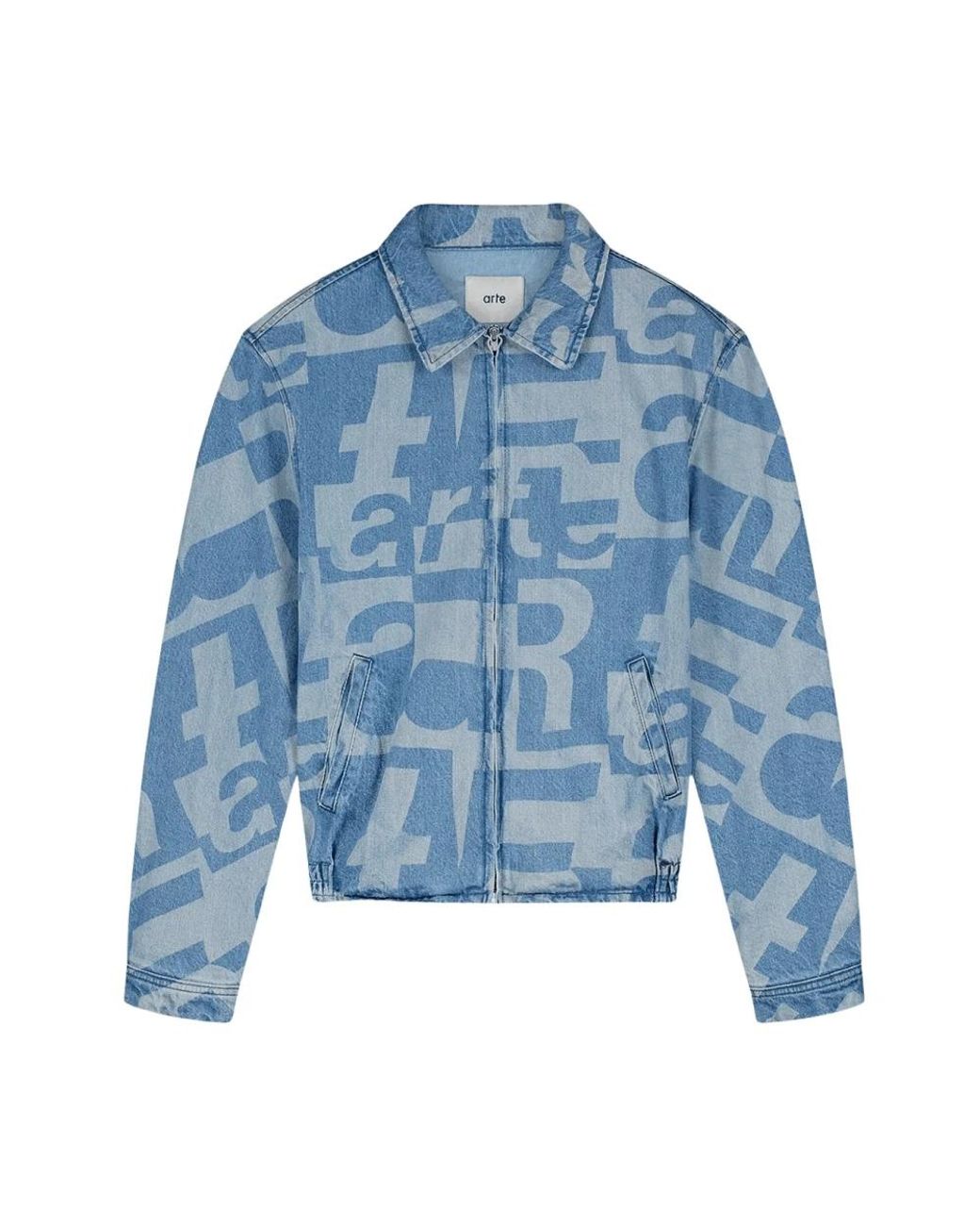 Arte' Denim Allover Jas Raw Denim in het Blue voor heren