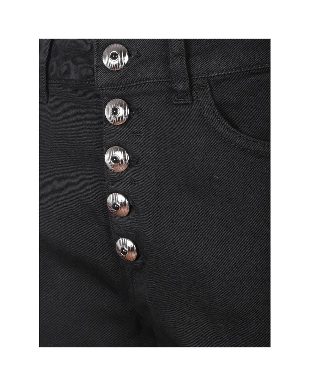 Dondup Black Straight Fit Jeans