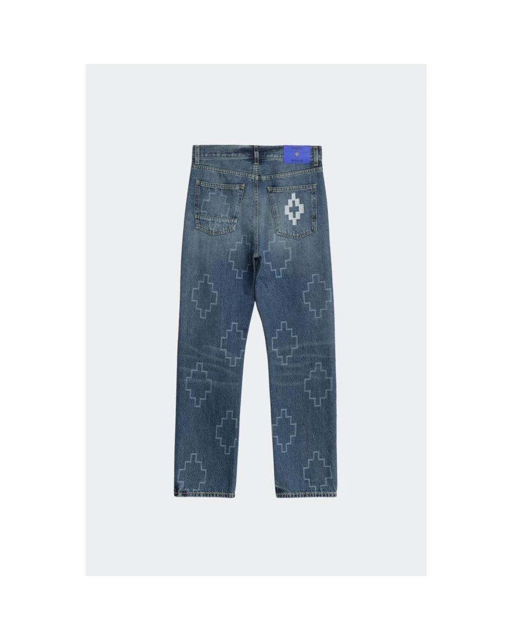 Marcelo Burlon Blue Straight Fit Jeans for men