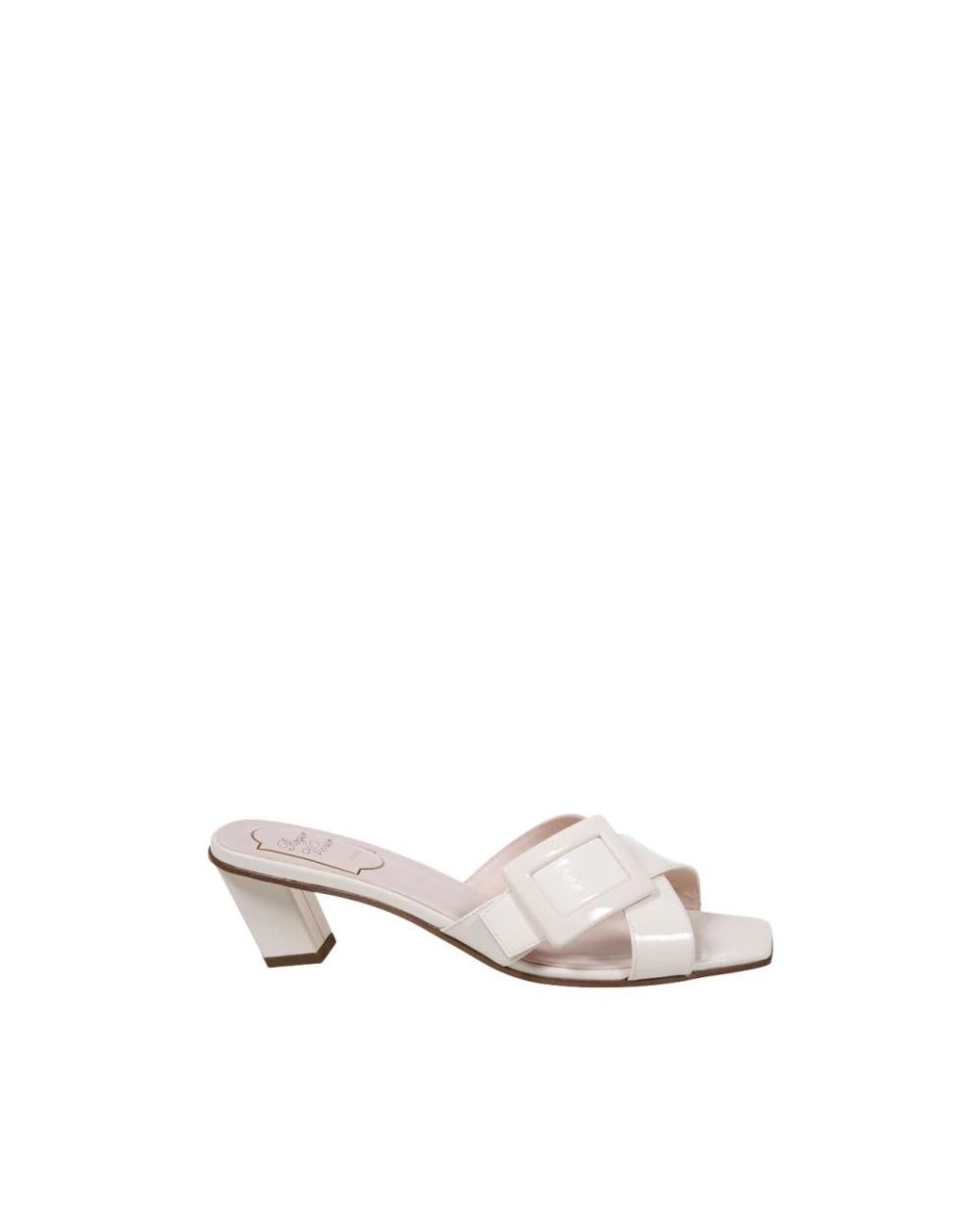 Roger Vivier White Heeled Mules