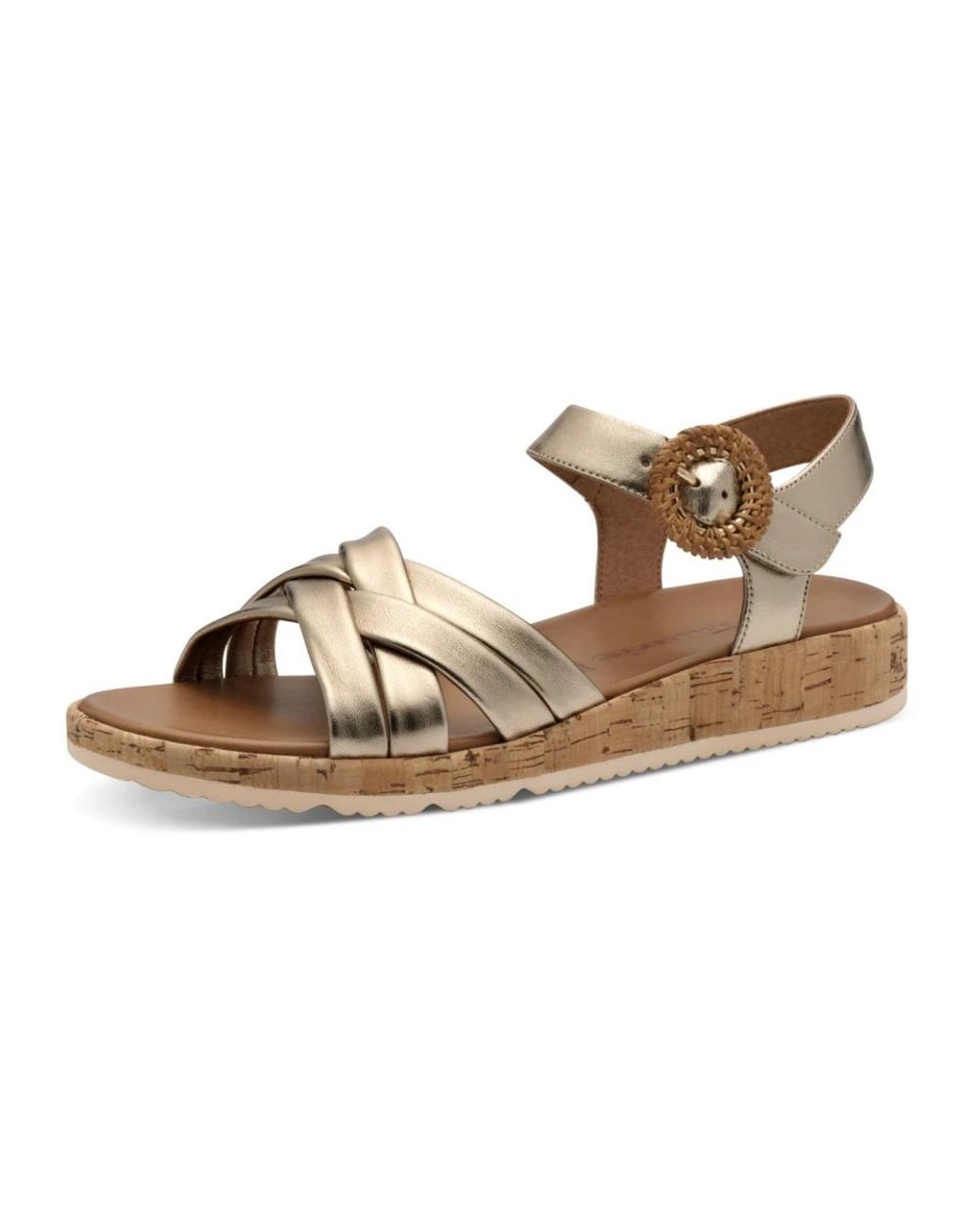 Tamaris Brown Flat Sandals