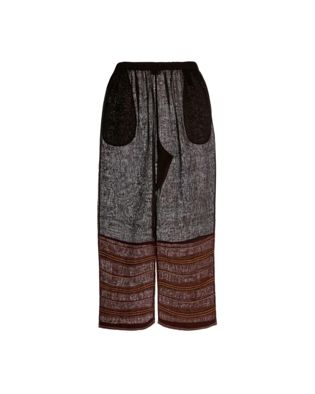 Tory Burch Brown Wide Trousers