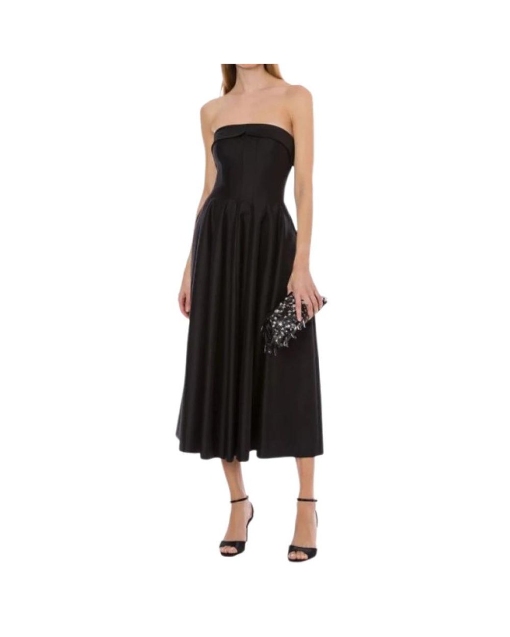 Alberta Ferretti Black Midi Dresses