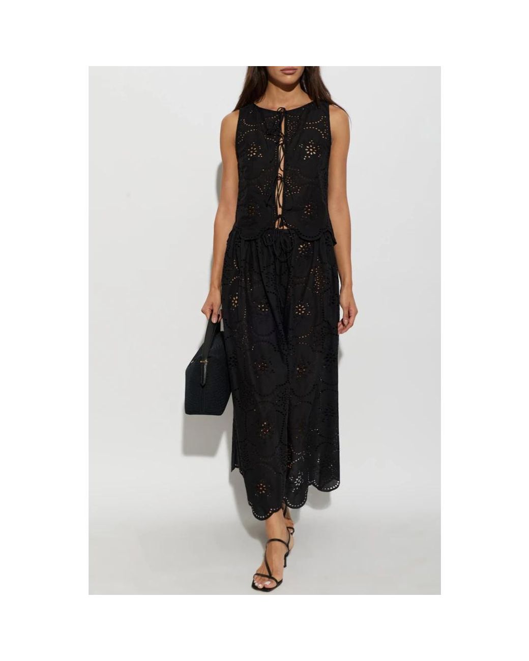 Maxi Skirts Matteau de color Black