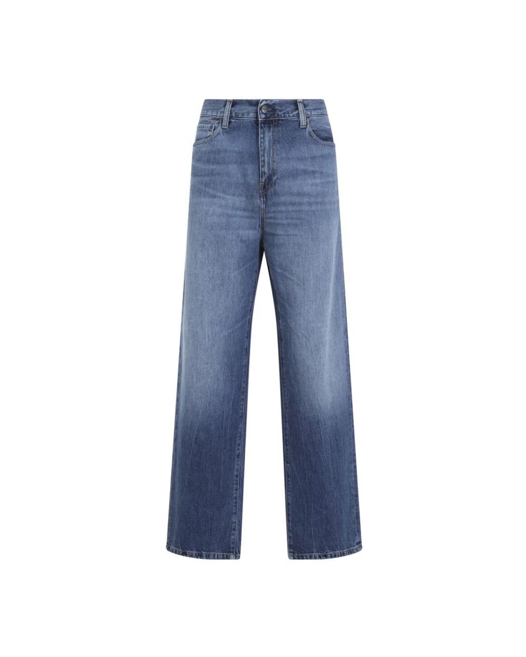 Carhartt Blue Straight Fit Jeans for men