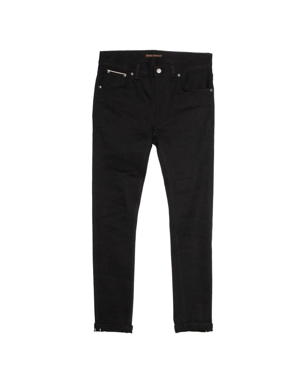 Nudie Jeans Black Slim Fit Jeans for men