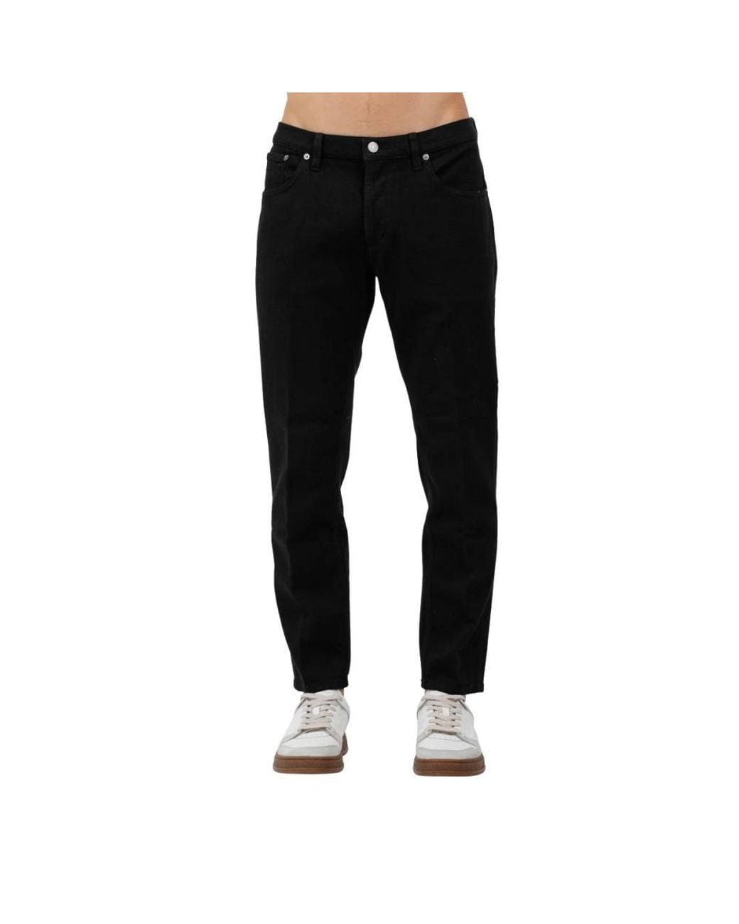 Dondup Black Loose Fit Jeans for men